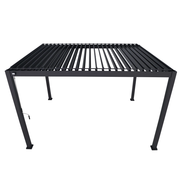 Pergola ogrodowa tarasowa MIRADOR Solid 80 - 3 x 4 m Antracyt
